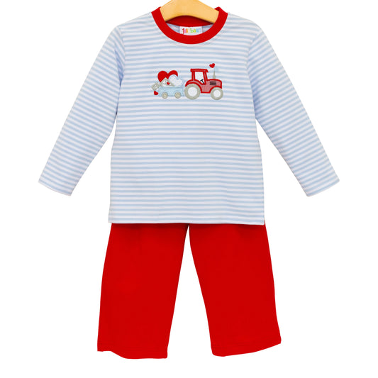 Smockcandy valentines tractor pant set
