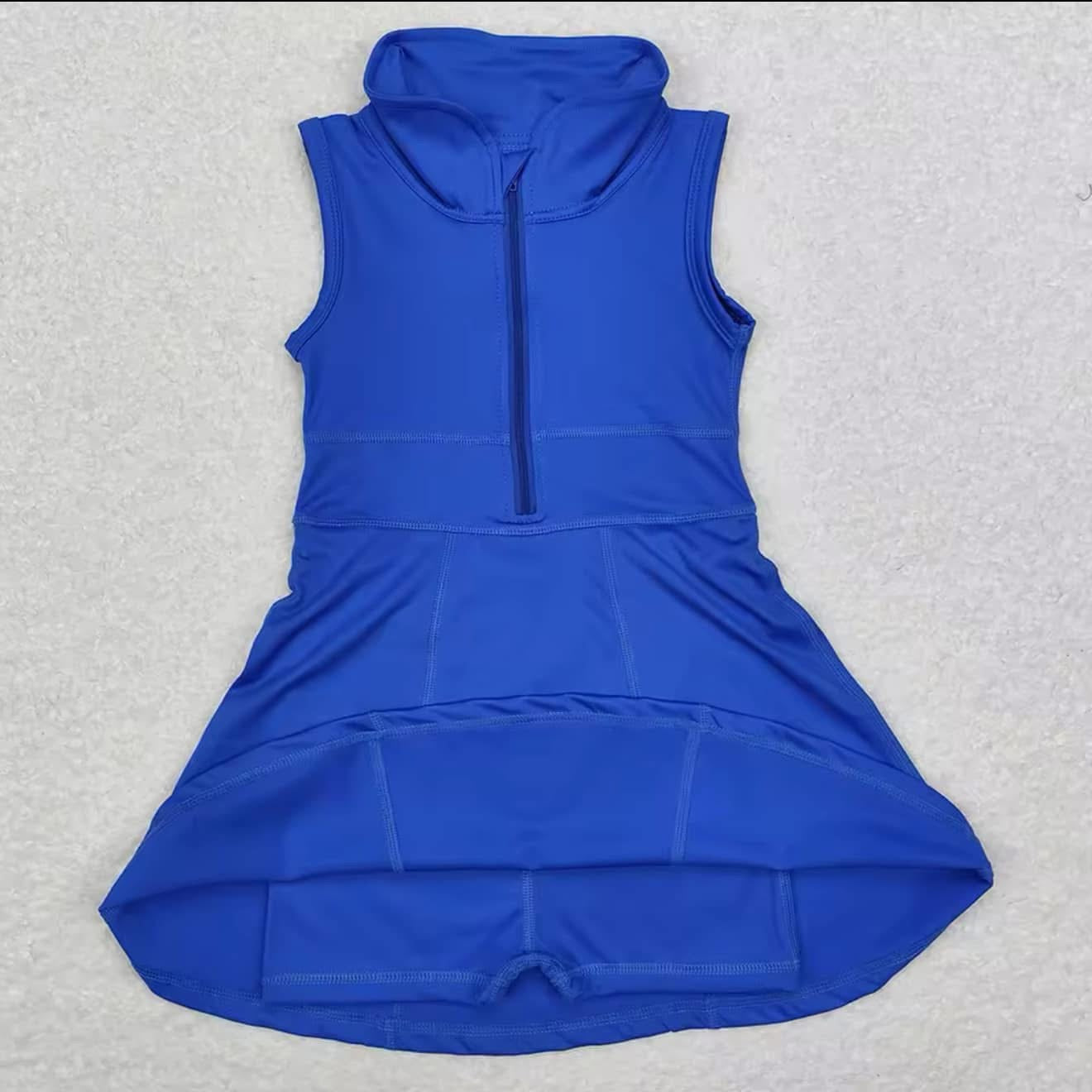 Royal blue collared athletic dress