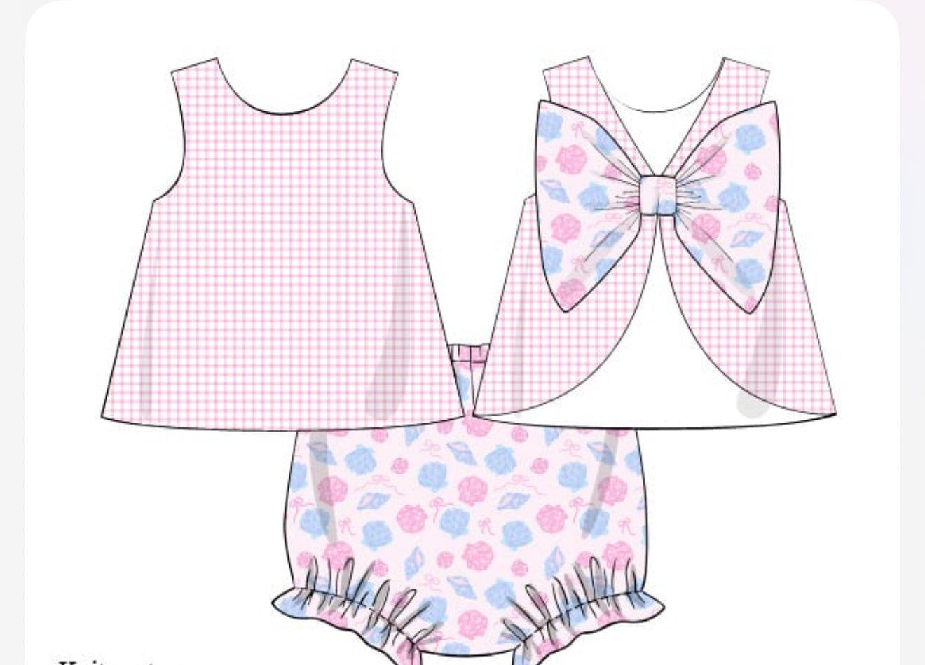 Betsy Bow Back in pink shell print