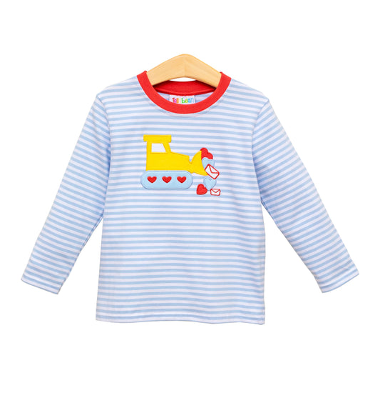 SmockCandy bulldozer valentine shirt