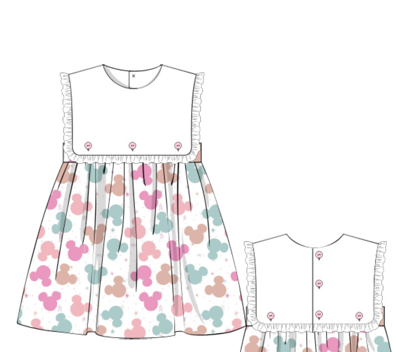 Blaire dress in magical print