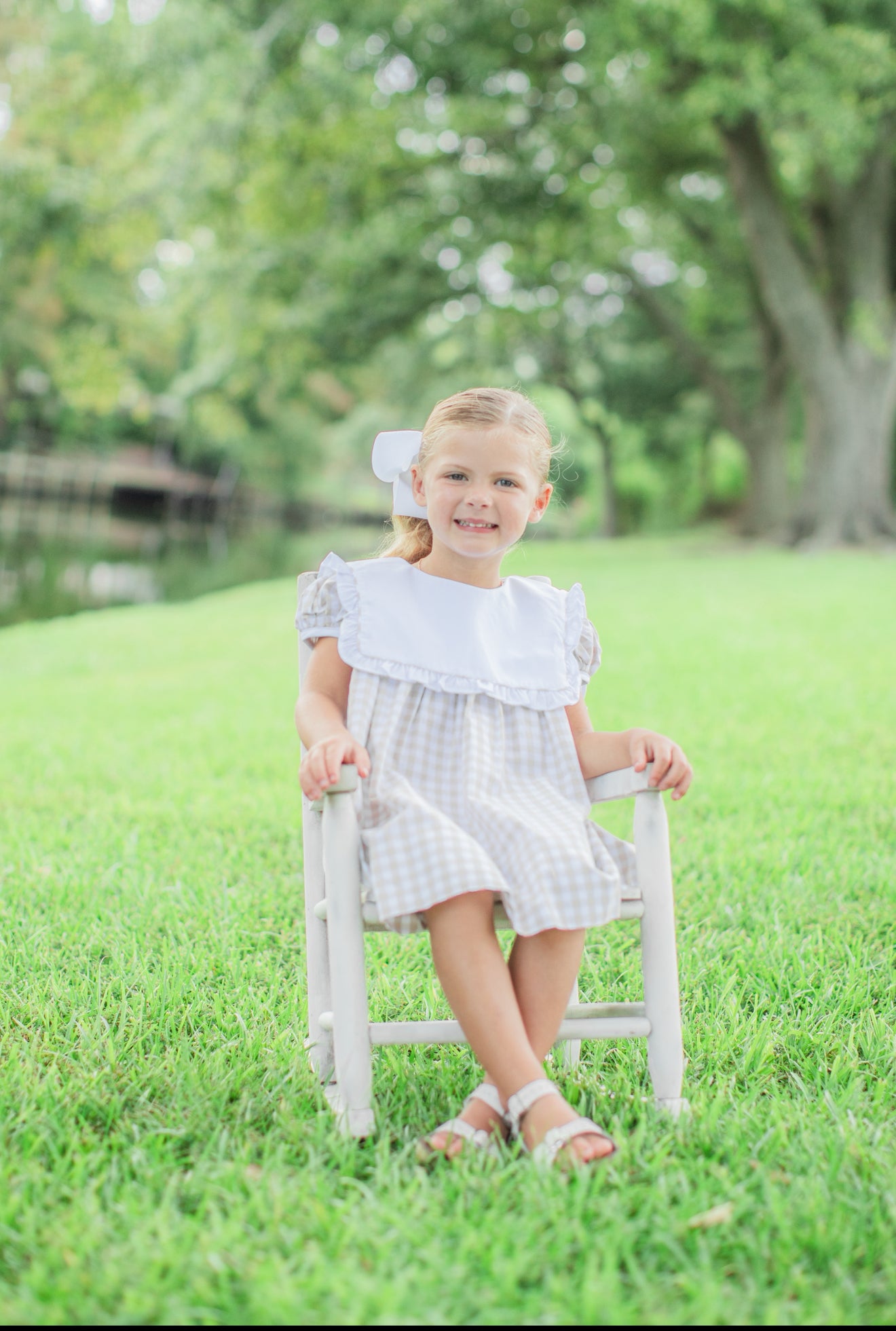 NEW ruffle calla collar khaki dress