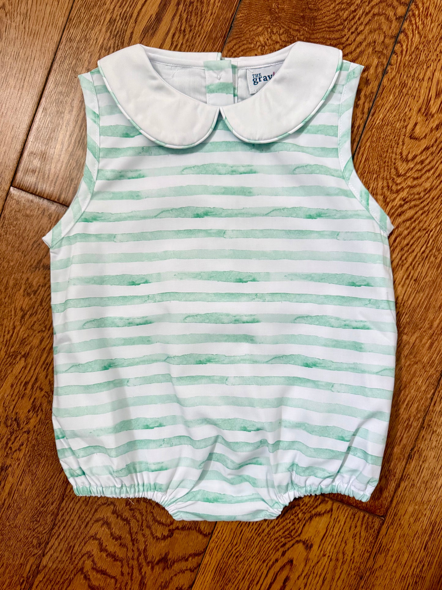Taylor bubble in watercolor green stripe