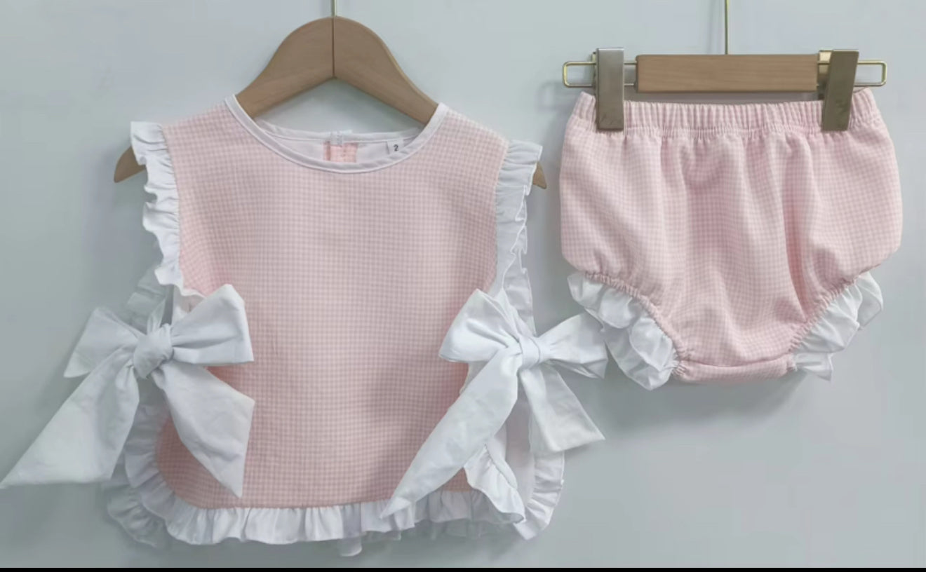 Heidi side tie in baby pink