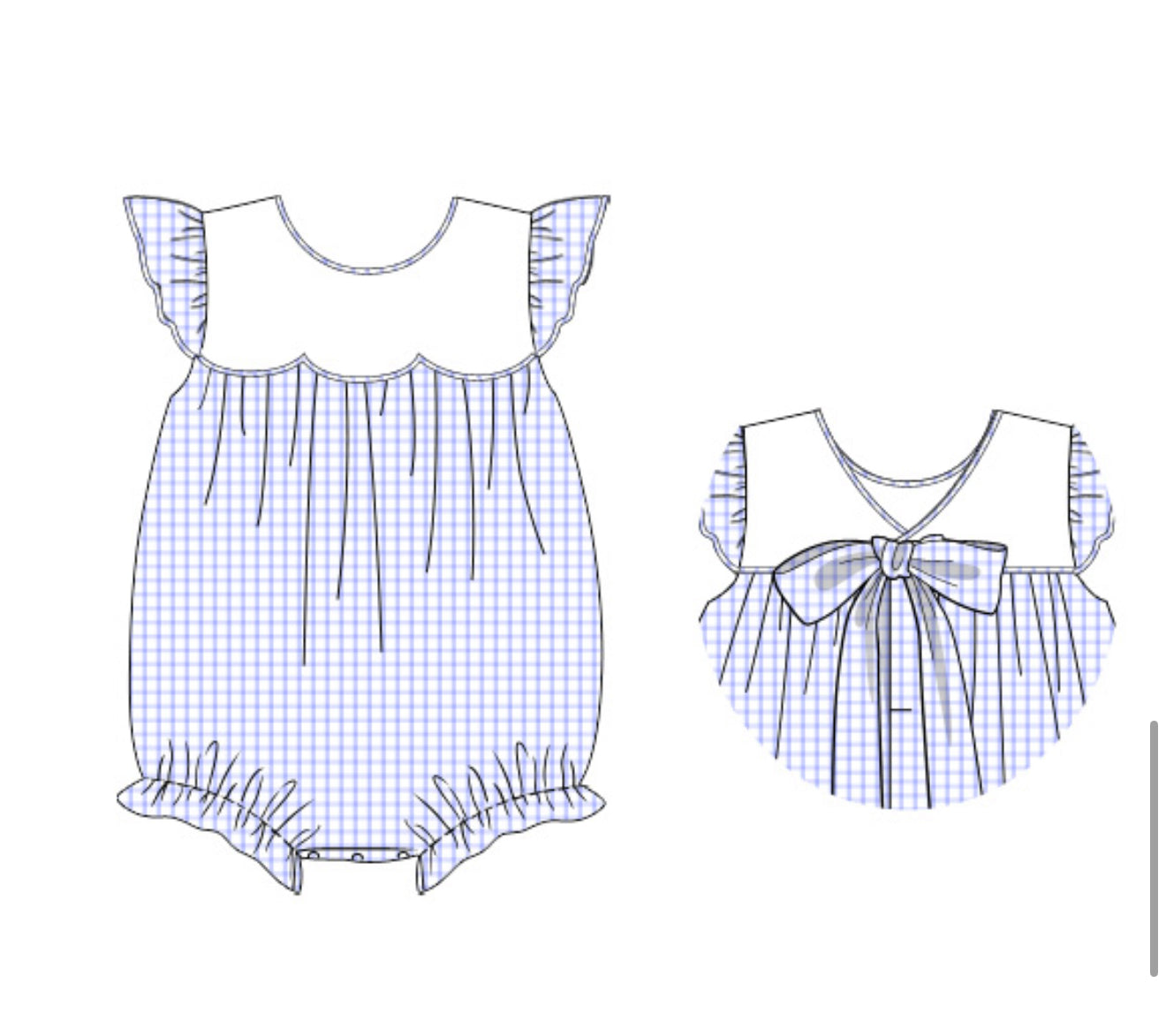 Scout scallop bubble in light blue