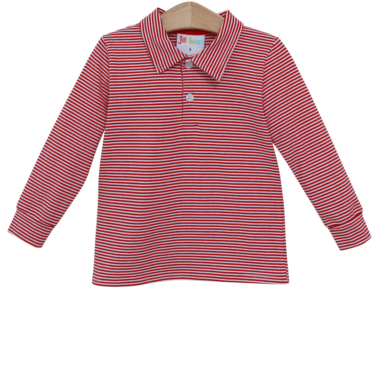 Red long sleeve polo