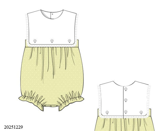 PRE-ORDER Blaire bubble in yellow Swiss dot