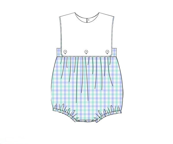 PRE ORDER Baylor bubble in blue green plaid