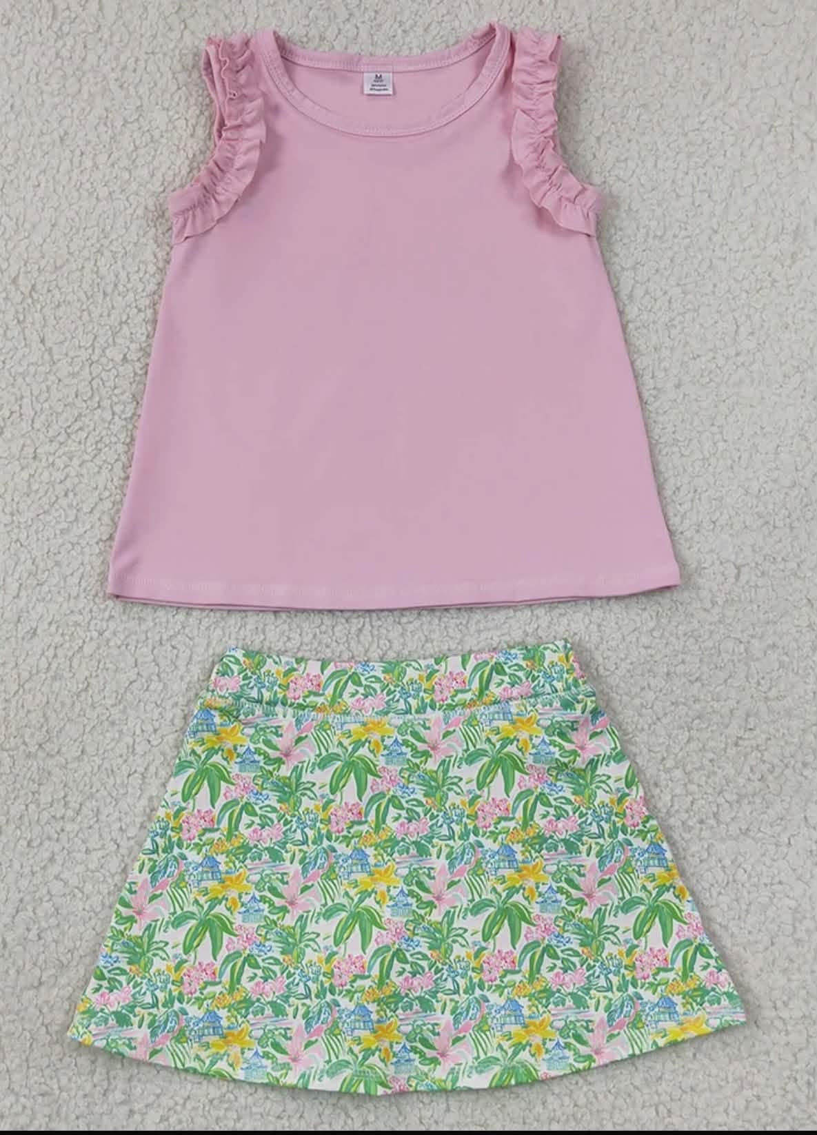 Floral skort set
