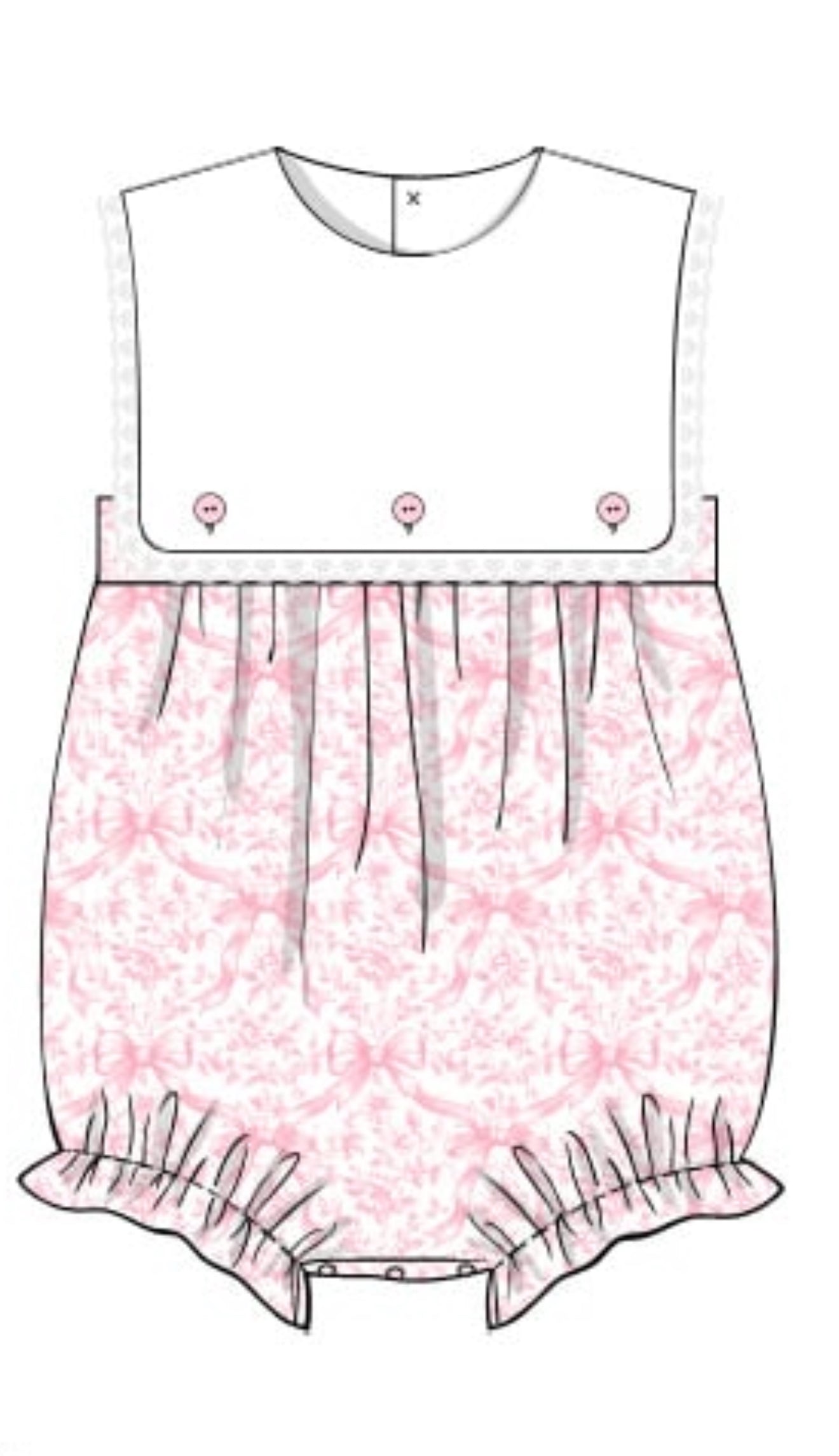Blaire bubble in pink toile