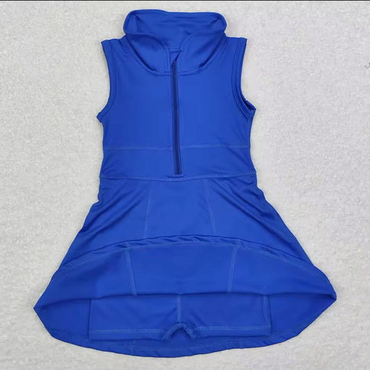 Royal blue collared athletic dress