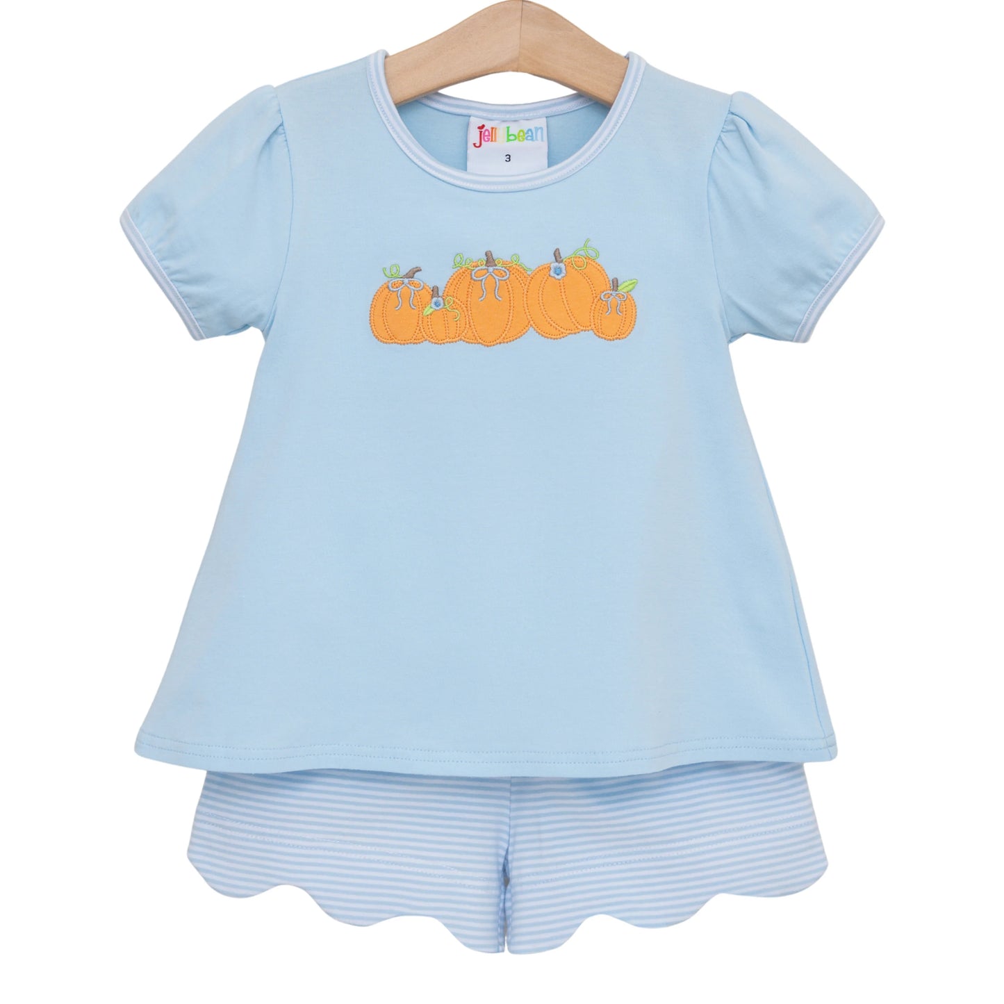 Scallop short set pumpkin