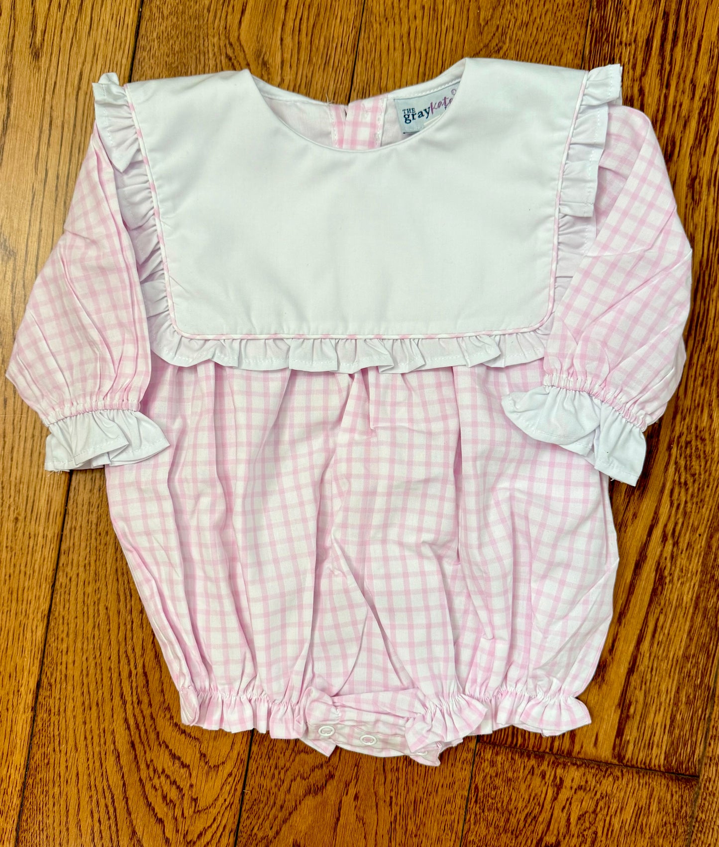 Calla bubble in light pink check