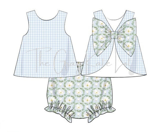 PRE-ORDER: Betsy bowback in Magnolia floral