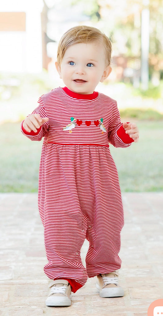 Smockcandy mallard valentine romper