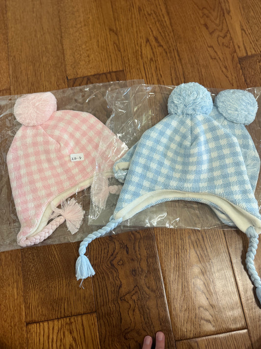BLUE gingham hat