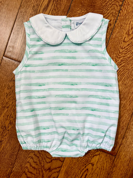 Taylor bubble in watercolor green stripe