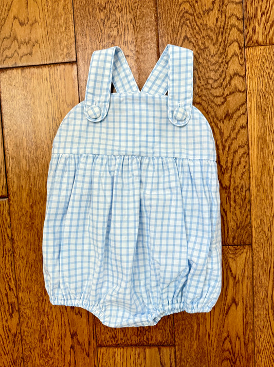 Charlie bubble in blue check