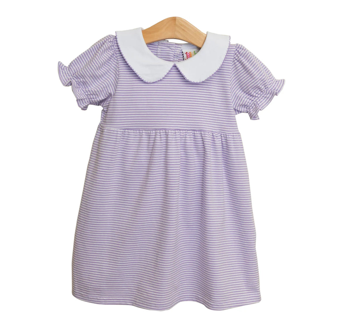 Purple stripe collar dress