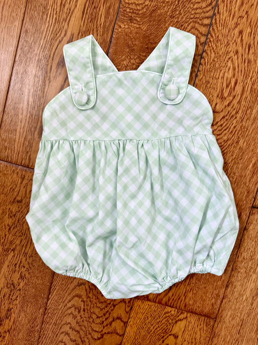 Charlie bubble in light green check