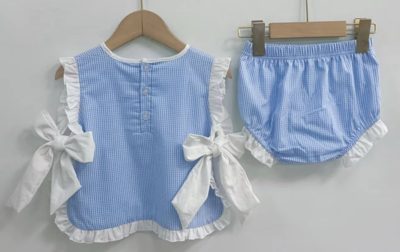 Heidi side tie in blue