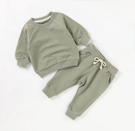 Faded sage green jogger sets
