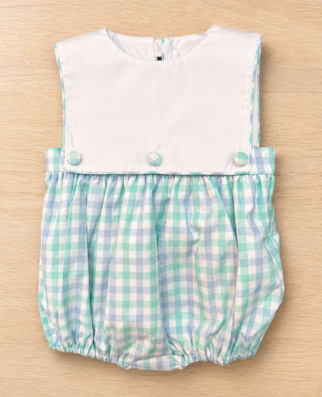 Baylor bubble in blue & mint windowpane