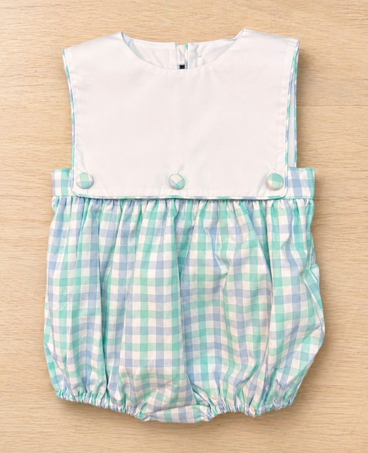 Baylor bubble in blue & mint windowpane