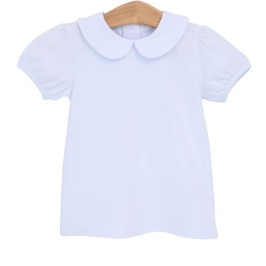 White Peter Pan collared shirt
