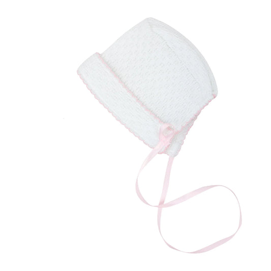 Pink trim Paty Inc bonnet
