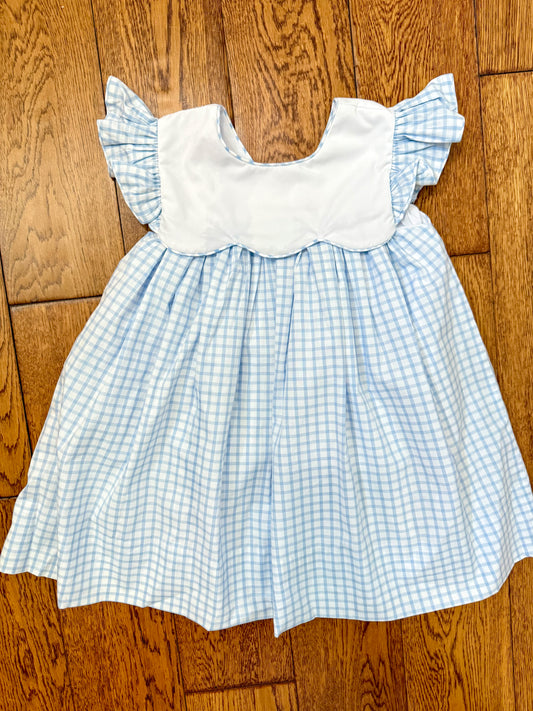 Scout scallop dress in blue