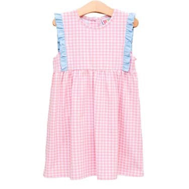 Pink check dress