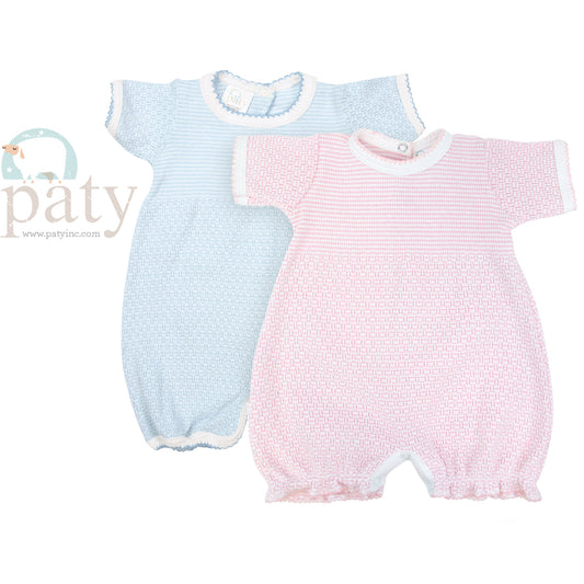 Paty Inc PINK stripe romper