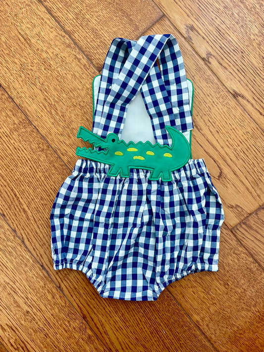 Sutton sunsuit in navy check